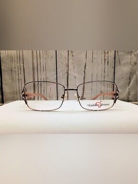 NEW Womens Rx'able Eyeglass Frame, Madison Avenue, Shiny Blush Glasses 52-16-135